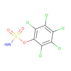 NS(=O)(=O)Oc1c(Cl)c(Cl)c(Cl)c(Cl)c1Cl ZINC000013520249