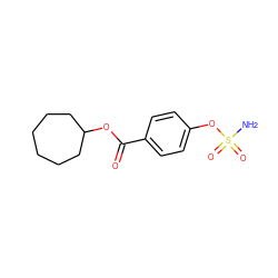 NS(=O)(=O)Oc1ccc(C(=O)OC2CCCCCC2)cc1 ZINC000013589228