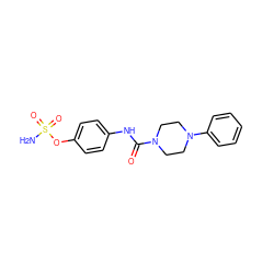 NS(=O)(=O)Oc1ccc(NC(=O)N2CCN(c3ccccc3)CC2)cc1 ZINC000474609658