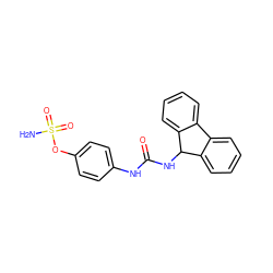 NS(=O)(=O)Oc1ccc(NC(=O)NC2c3ccccc3-c3ccccc32)cc1 ZINC000084670333