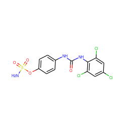 NS(=O)(=O)Oc1ccc(NC(=O)Nc2c(Cl)cc(Cl)cc2Cl)cc1 ZINC000084655149