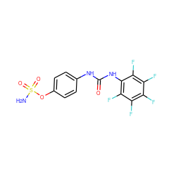 NS(=O)(=O)Oc1ccc(NC(=O)Nc2c(F)c(F)c(F)c(F)c2F)cc1 ZINC000084669524