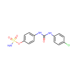 NS(=O)(=O)Oc1ccc(NC(=O)Nc2ccc(Cl)cc2)cc1 ZINC000084670598