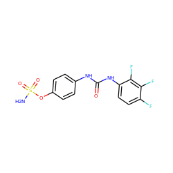 NS(=O)(=O)Oc1ccc(NC(=O)Nc2ccc(F)c(F)c2F)cc1 ZINC000084670328