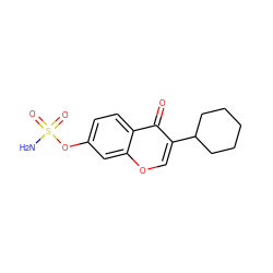 NS(=O)(=O)Oc1ccc2c(=O)c(C3CCCCC3)coc2c1 ZINC000013491337