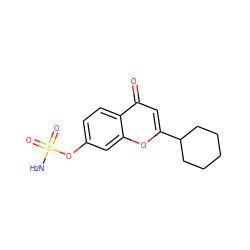 NS(=O)(=O)Oc1ccc2c(=O)cc(C3CCCCC3)oc2c1 ZINC000013491339