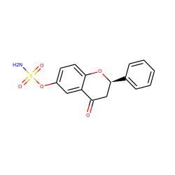 NS(=O)(=O)Oc1ccc2c(c1)C(=O)C[C@H](c1ccccc1)O2 ZINC000013491342