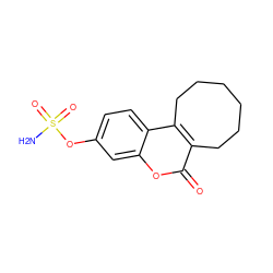 NS(=O)(=O)Oc1ccc2c3c(c(=O)oc2c1)CCCCCC3 ZINC000034775185