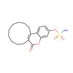 NS(=O)(=O)Oc1ccc2c3c(c(=O)oc2c1)CCCCCCCCC3 ZINC000473135825