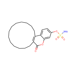 NS(=O)(=O)Oc1ccc2c3c(c(=O)oc2c1)CCCCCCCCCCCCC3 ZINC000136635582