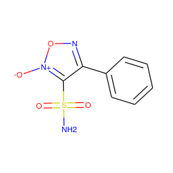 NS(=O)(=O)c1c(-c2ccccc2)no[n+]1[O-] ZINC000058569258