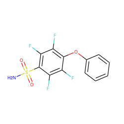 NS(=O)(=O)c1c(F)c(F)c(Oc2ccccc2)c(F)c1F ZINC000095588905