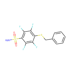 NS(=O)(=O)c1c(F)c(F)c(SCc2ccccc2)c(F)c1F ZINC000095591441