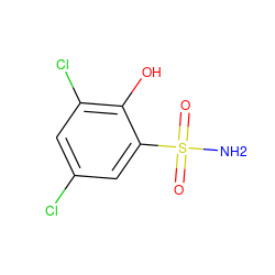 NS(=O)(=O)c1cc(Cl)cc(Cl)c1O ZINC000001635785