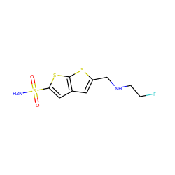 NS(=O)(=O)c1cc2cc(CNCCF)sc2s1 ZINC000002001453