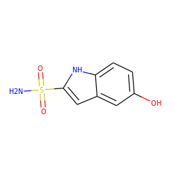 NS(=O)(=O)c1cc2cc(O)ccc2[nH]1 ZINC000027869483