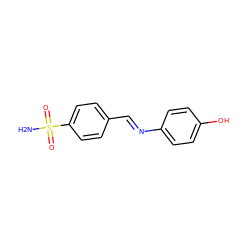 NS(=O)(=O)c1ccc(/C=N/c2ccc(O)cc2)cc1 ZINC000029132011