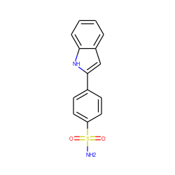 NS(=O)(=O)c1ccc(-c2cc3ccccc3[nH]2)cc1 ZINC000653713005