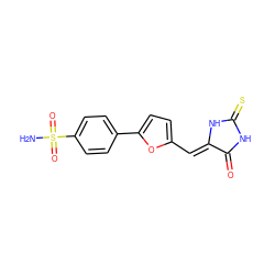 NS(=O)(=O)c1ccc(-c2ccc(/C=C3\NC(=S)NC3=O)o2)cc1 ZINC000005770085