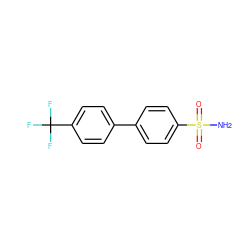 NS(=O)(=O)c1ccc(-c2ccc(C(F)(F)F)cc2)cc1 ZINC000028711886