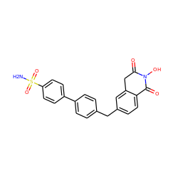 NS(=O)(=O)c1ccc(-c2ccc(Cc3ccc4c(c3)CC(=O)N(O)C4=O)cc2)cc1 ZINC000299858744