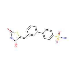 NS(=O)(=O)c1ccc(-c2cccc(/C=C3\SC(=O)NC3=O)c2)cc1 ZINC000015924836