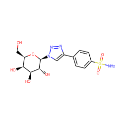 NS(=O)(=O)c1ccc(-c2cn([C@@H]3O[C@H](CO)[C@H](O)[C@H](O)[C@H]3O)nn2)cc1 ZINC000029134316