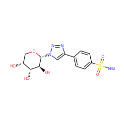 NS(=O)(=O)c1ccc(-c2cn([C@H]3OC[C@@H](O)[C@@H](O)[C@@H]3O)nn2)cc1 ZINC000029134241