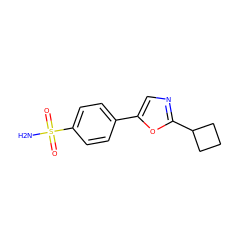 NS(=O)(=O)c1ccc(-c2cnc(C3CCC3)o2)cc1 ZINC000473131790