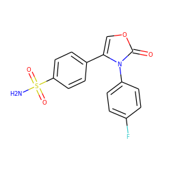 NS(=O)(=O)c1ccc(-c2coc(=O)n2-c2ccc(F)cc2)cc1 ZINC000000008604