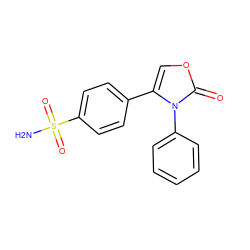 NS(=O)(=O)c1ccc(-c2coc(=O)n2-c2ccccc2)cc1 ZINC000000023664