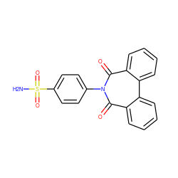 NS(=O)(=O)c1ccc(-n2c(=O)c3ccccc3c3ccccc3c2=O)cc1 ZINC001772580592