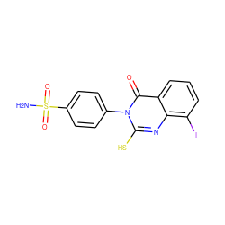 NS(=O)(=O)c1ccc(-n2c(S)nc3c(I)cccc3c2=O)cc1 ZINC000653794395