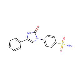 NS(=O)(=O)c1ccc(-n2cc(-c3ccccc3)[nH]c2=O)cc1 ZINC000169306768