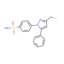 NS(=O)(=O)c1ccc(-n2nc(CF)cc2-c2ccccc2)cc1 ZINC000000020207