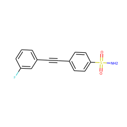 NS(=O)(=O)c1ccc(C#Cc2cccc(F)c2)cc1 ZINC000072125980