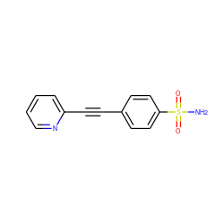 NS(=O)(=O)c1ccc(C#Cc2ccccn2)cc1 ZINC000029124035