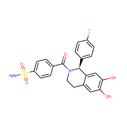 NS(=O)(=O)c1ccc(C(=O)N2CCc3cc(O)c(O)cc3[C@@H]2c2ccc(F)cc2)cc1 ZINC001772648824