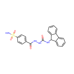 NS(=O)(=O)c1ccc(C(=O)NNC(=O)NC2c3ccccc3-c3ccccc32)cc1 ZINC000013612921