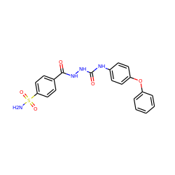 NS(=O)(=O)c1ccc(C(=O)NNC(=O)Nc2ccc(Oc3ccccc3)cc2)cc1 ZINC000013612912