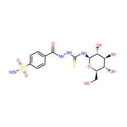 NS(=O)(=O)c1ccc(C(=O)NNC(=S)N[C@@H]2O[C@H](CO)[C@@H](O)[C@H](O)[C@H]2O)cc1 ZINC000073314430