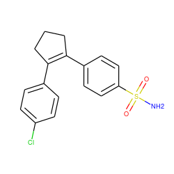 NS(=O)(=O)c1ccc(C2=C(c3ccc(Cl)cc3)CCC2)cc1 ZINC000013744272