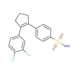 NS(=O)(=O)c1ccc(C2=C(c3ccc(F)c(F)c3)CCC2)cc1 ZINC000003814652