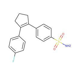 NS(=O)(=O)c1ccc(C2=C(c3ccc(F)cc3)CCC2)cc1 ZINC000003814651