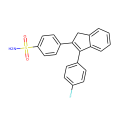 NS(=O)(=O)c1ccc(C2=C(c3ccc(F)cc3)c3ccccc3C2)cc1 ZINC000003814575