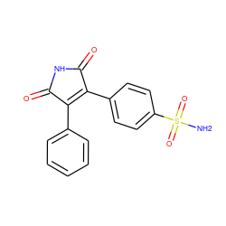 NS(=O)(=O)c1ccc(C2=C(c3ccccc3)C(=O)NC2=O)cc1 ZINC000045352617