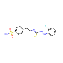 NS(=O)(=O)c1ccc(CC/N=C(\S)NNc2ccccc2F)cc1 ZINC000028119085