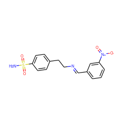 NS(=O)(=O)c1ccc(CC/N=C/c2cccc([N+](=O)[O-])c2)cc1 ZINC000028968176