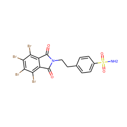 NS(=O)(=O)c1ccc(CCN2C(=O)c3c(Br)c(Br)c(Br)c(Br)c3C2=O)cc1 ZINC000096934393