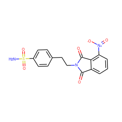 NS(=O)(=O)c1ccc(CCN2C(=O)c3cccc([N+](=O)[O-])c3C2=O)cc1 ZINC000798284136